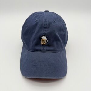 Brooks Fueling My Run Hat OSFA Navy Blue Beer Mug Adjustable Strapback Cap